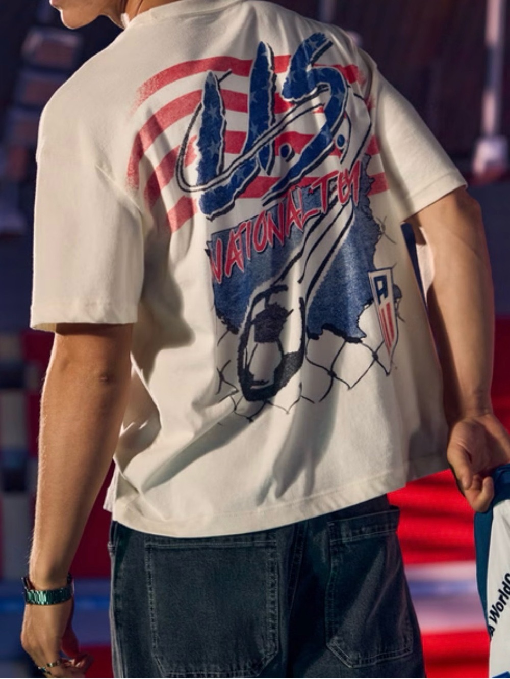Hollister White USA National Team Soccer Graphic Tee